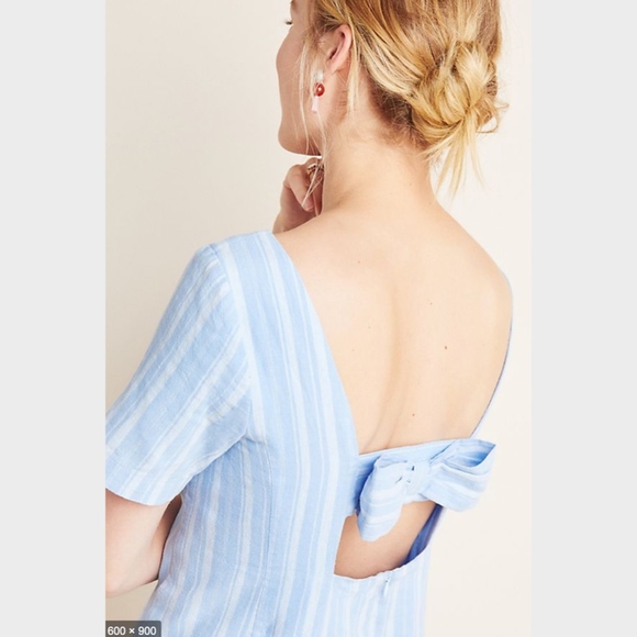 Anthropologie Cape May Mini Dress back bow-tie - Picture 4 of 6